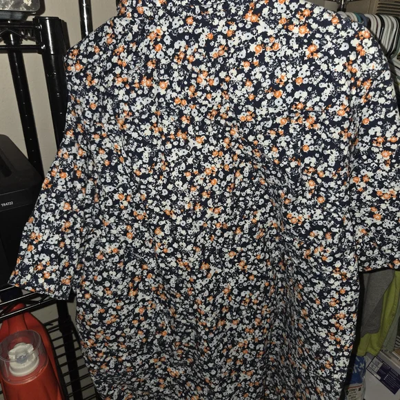 George Blue and Orange Casual Button Down Shirt - Picture 3 of 3